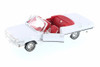 Diecast Car w/Trailer - 1963 Chevy Impala Convertible, White w/Red - Welly 22434 - 1/24 Diecast Car