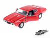 Diecast Car w/Trailer - 1968 Oldsmobile 442 Hard Top, Red - Welly 24024 - 1/24 Scale Diecast Model Toy Car