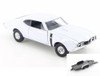 Diecast Car w/Trailer - 1968 Oldsmobile 442 Hard Top, White - Welly 24024 - 1/24 Scale Diecast Model Toy Car