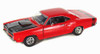 Diecast Car w/Trailer - 1969 Dodge Coronet Super Bee, Red With Black Hood - Motormax Premium American 73315 - 1/24 Scale Diecast Model Car