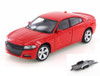 Diecast Car w/Trailer - 2016 Dodge Charger R/T, Red - Welly 28079D - 1/24 Scale Diecast Car