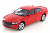 Diecast Car w/Trailer - 2016 Dodge Charger R/T, Red - Welly 28079D - 1/24 Scale Diecast Car