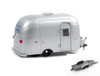 Diecast Car w/Trailer - Airstream 16' Bambi Sport with Curtains Drawn, Silver - Greenlight 18460 - 1/24 scale Diecast Model Toy Car