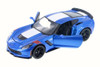 Diecast Car w/Trailer - 2017 Chevrolet Corvette Grand Sport, Blue - Maisto 34516 - 1/24 Diecast Car