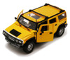 Diecast Car w/Trailer - Hummer H2 SUV, Yellow - Maisto 34231 -1/27 Scale Diecast Model Toy Car