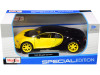 Diecast Car w/Trailer - Bugatti Chiron, Yellow and Black - Maisto 31514YLBK - 1/24 Diecast Car