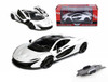 Diecast Car w/Trailer - McLaren P1 Hard Top, White - Showcasts 79325WT - 1/24 scale Diecast Car