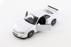 Diecast Car w/Trailer - Nissan Skyline GT-R (R34), White - Welly 24108WWT - 1/24 scale Diecast Car