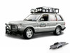 Diecast Car w/Trailer - Range Rover Safari Experience SUV, Silver - Bburago 22061, 1/24 Diecast Car