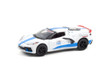 2020 Chevy Corvette C8 Stingray #145, White and Blue - Greenlight 13300E - 1/64 scale Diecast Car