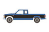 1988 Chevy S-10 4x4 Extended Cab Pickup Truck, Blue & Black - Greenlight 28080B - 1/64 Diecast Car