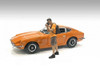 Car Meet 2 Figure VI, Orange and Brown - American Diorama 76294 - 1/18 Figurine - Diorama Accessory