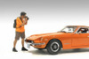 Car Meet 2 Figure VI, Orange and Brown - American Diorama 76294 - 1/18 Figurine - Diorama Accessory