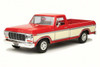 1979 Ford F-150 Custom Pick Up, Red w/ White Trim - Motor Max 79346AC/R - 1/24 Scale Diecast Model Toy Car