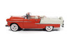 1955 Chevy Bel Air Convertible, Gypsy Red and India Ivory  - Auto World AMM1265 - 1/18 Diecast Car