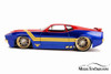 1973 Ford Mustang Mach 1 with Captain Marvel Figure, Red and Blue - Jada 31193/4 - 1/24 Diecast Car