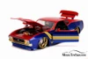 1973 Ford Mustang Mach 1 with Captain Marvel Figure, Red and Blue - Jada 31193/4 - 1/24 Diecast Car