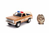 Diecast Police Car w/Police Figurines - Chevy Blazer with Police Badge, Stranger Things- Hopper's Police Car - Jada 31111 - 1/24 scale Diecast Model Toy Car