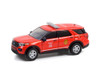 Chicago Fire Department (Illinois) 2020 Ford Police Interceptor Utility Battalion Chief, Red - Greenlight 67010F/48 - 1/64 scale Diecast Model Toy Car