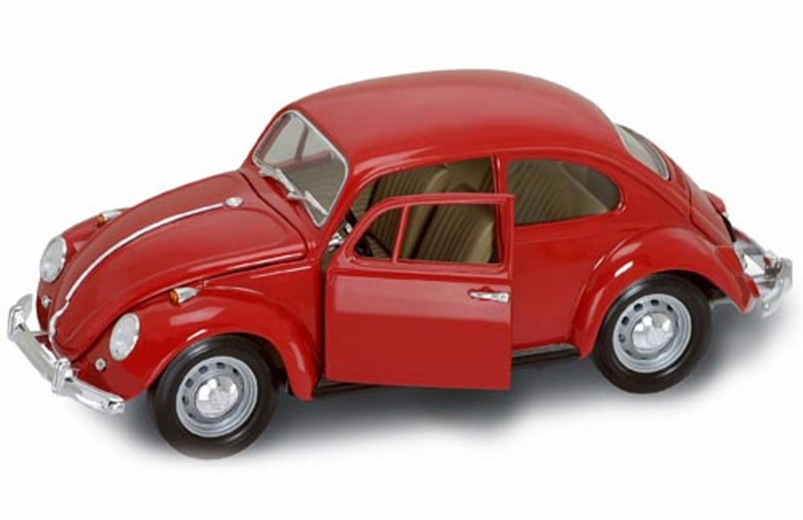 1967 Volkswagen Beetle, Red Yatming 92078 1/18 Scale Diecast Model