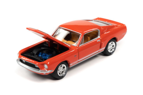 1968 Shelby GT-500KR, Calypso Coral Red - Johnny Lightning JLSP172/24A - 1/64 scale Diecast Car