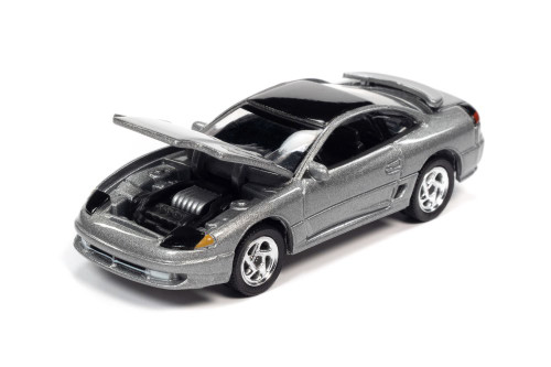 1993 Dodge Stealth R/T, Silver - Auto World AWSP082/24A - 1/64 scale Diecast Model Toy Car