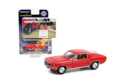 "Wide Boots GT" 1968 Ford Mustang, Red - Greenlight 30247/48 - 1/64 scale Diecast Model Toy Car