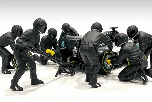 Formula One F1 Pit Crew Team Set II - American Diorama 76554 - 1/18 Figurine - Diorama Accessory