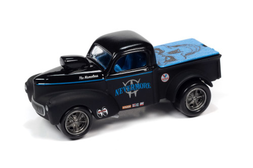 1941 Willys Gasser PickupÂ , Flat Black -  JLSP181/24A - 1/64 scale Diecast Model Toy Car