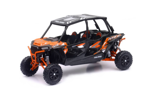 Polaris RZR XP 4 Turbo EPS ATV, Orange - New Ray 57843A - 1/18 scale Diecast Model Toy Car