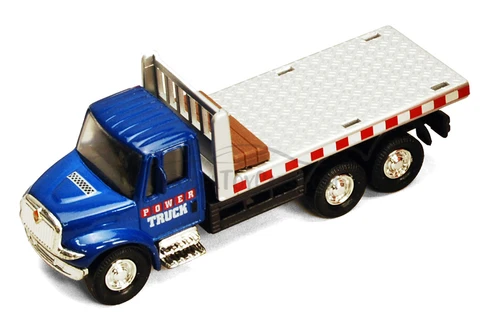 International Flatbed Delivery Truck, Blue - Showcasts 2113D - 5 Inch Scale Diecast Model Replica (1 car, no box)