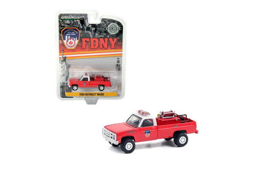 FDNY 1986 Chevy M1008 4x4, Red - Greenlight 30240/48 - 1/64 scale Diecast Model Toy Car
