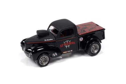 1941 Willys Gasser Pickup, Black - Johnny Lightning JLSP181/24B - 1/64 scale Diecast Car
