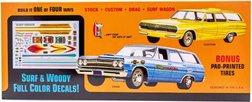 AMT 1965 Chevy Chevelle "Surf Wagon", 1/25 scale Plastic Model Car Kit - AMT1131
