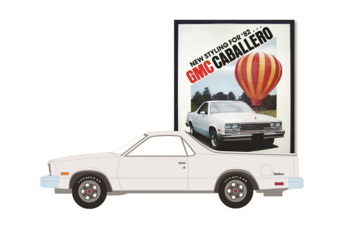 1982 GMC Caballero, White - Greenlight 39090F/48 - 1/64 scale Diecast Model Toy Car