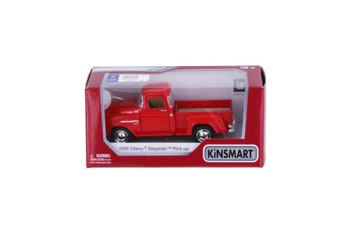 1955 Chevy Stepside Pickup, Red - Kinsmart 5330WR - 1/32 scale Diecast Model Toy Car