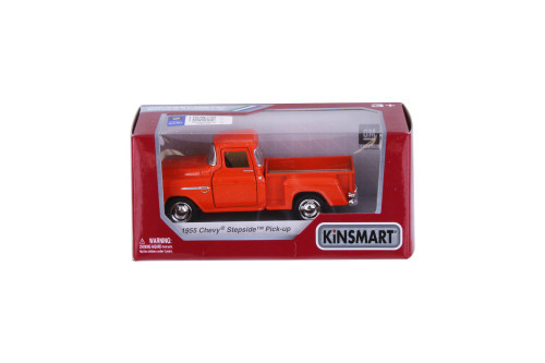 1955 Chevy Stepside Pickup, Orange - Kinsmart 5330WOR - 1/32 scale Diecast Model Toy Car