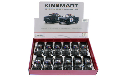  Dodge Ram 1500 Police Pick-Up Diecast Car Set Box of 12 1/36 Scale Diecast Model Cars, Assd Colors