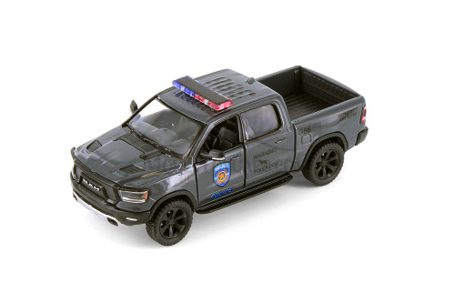 2019 Dodge Ram 1500 Police Pick-Up truck, Gray - Kinsmart 5413DPR - 1/46 scale Diecast Car