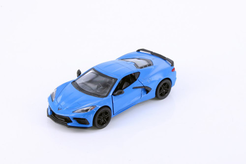 2021 Chevy Corvette, Blue - Kinsmart 5432D - 1/36 scale Diecast Model Toy Car