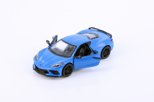 2021 Chevy Corvette, Blue - Kinsmart 5432D - 1/36 scale Diecast Model Toy Car