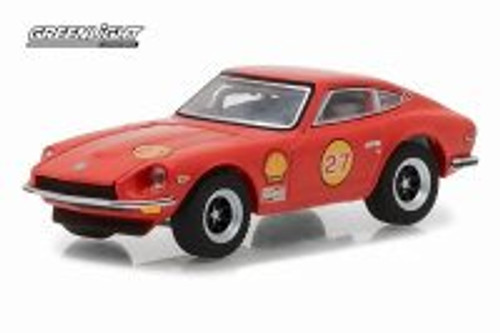 1971 Datsun 240Z Shell Oil, Red - Greenlight 41040/48 - 1/64 Scale Diecast Model Toy Car