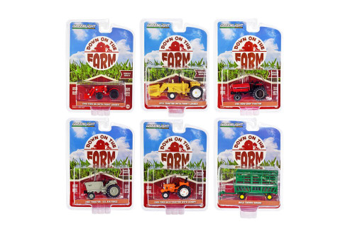 Greenlight Down on the Farm Series 6 Diecast Car Set - Box of 6 assorted 1/64 Scale Diecast Model Cars