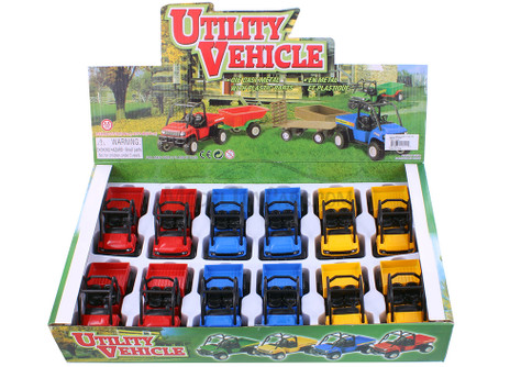  Utility Vehicles Diecast Car Set - Box of 12 1/64 Scale Diecast Model Cars, Assorted Colors