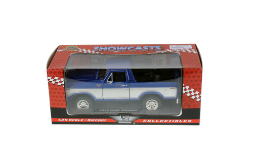 1978 Ford Bronco Ranger XLT w/ Spare Tire, Blue - Motor Max 79372 - 1/24 scale Diecast Car
