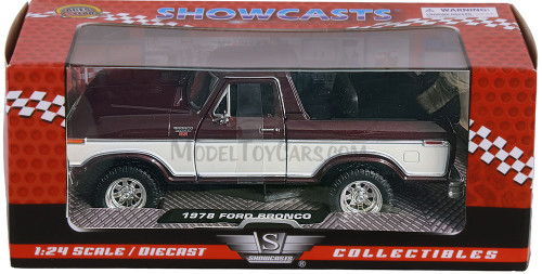 1978 Ford Bronco Ranger XLT w/Spare Tire, Brown - Showcasts® 79372 - 1/24 scale Diecast Car