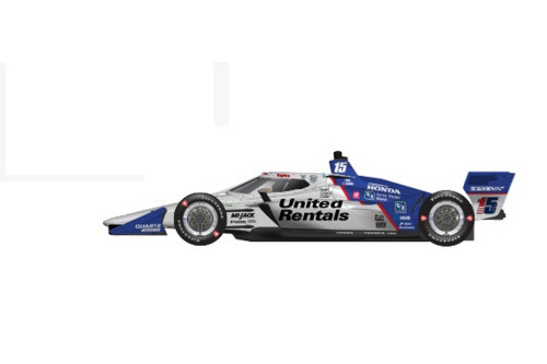 2022 NTT IndyCar Series, #15 Graham Rahal - Greenlight 11537/48 - 1/64 scale Diecast Car