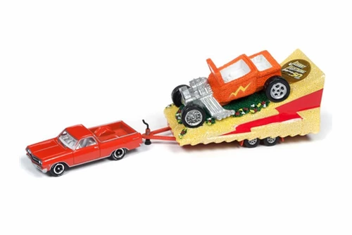 1965 Chevy El Camino w/ Parade Float, Hugger Orange - Round 2 JLTG001/36B - 1/64 scale Diecast Car