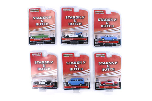  Hollywood Special"Starsky and Hutch" Series 2 Car Set Box of 6 Assd 1/64 Scale Diecast Model Cars