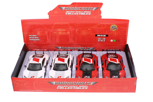  Audi R8 LMS Hardtop Diecast Car Set - Box of 4 1/24 scale Diecast Model Cars, Assorted Colors